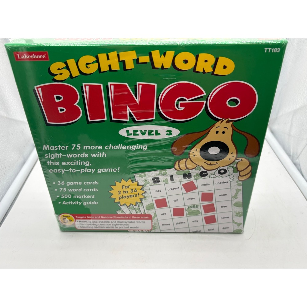 NEW Lakeshore Sight-Word Bingo Level 3 Educational Reading Game sealed